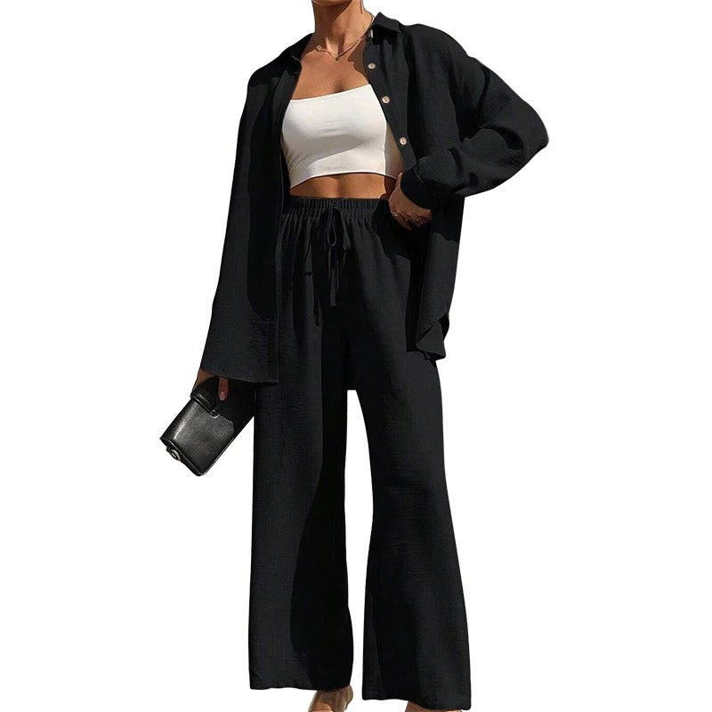 Women's Solid Button Front Shirt