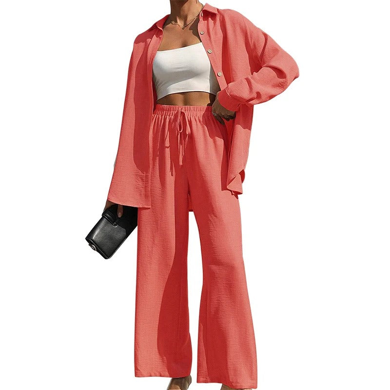 Women's Solid Button Front Shirt