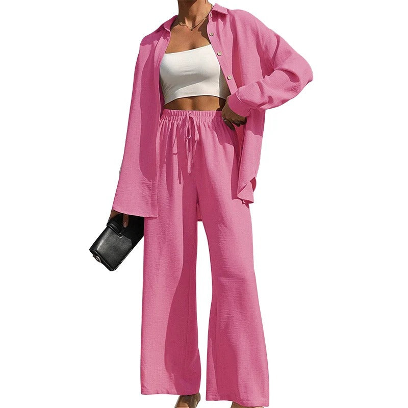 Women's Solid Button Front Shirt